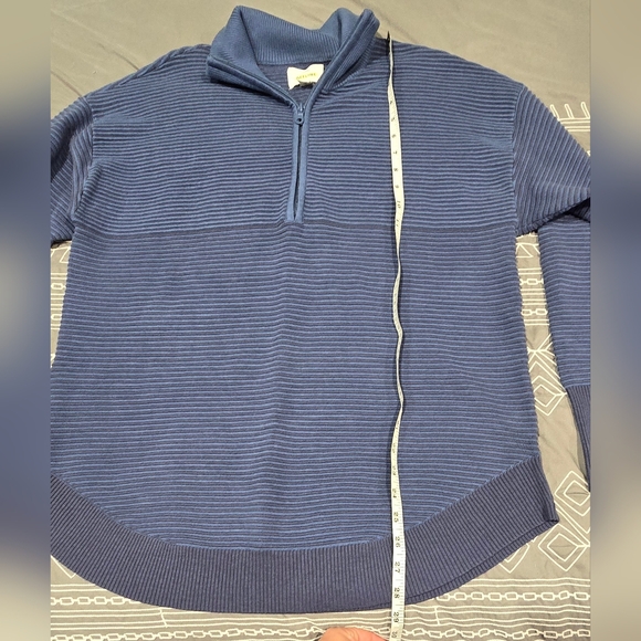 Aerie Offline Home Stretch Ribbed Oversized Boyfriend Quarter Zip Sweater Size M - Picture 3 of 8